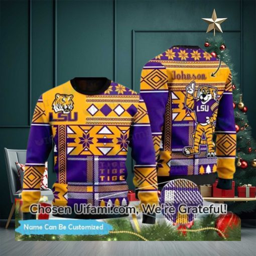 Womens LSU Sweater Personalized Inspiring Cool LSU Gifts