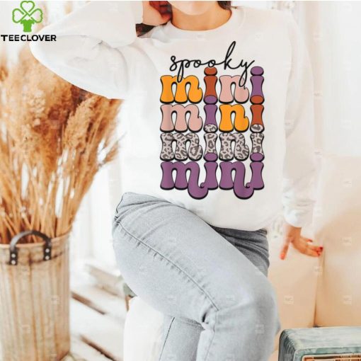 Womens Leopard Spooky Mimi Funny Halloween T Shirt