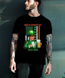 Womens Make St Patricks Day Great Again Funny Trump T Shirt