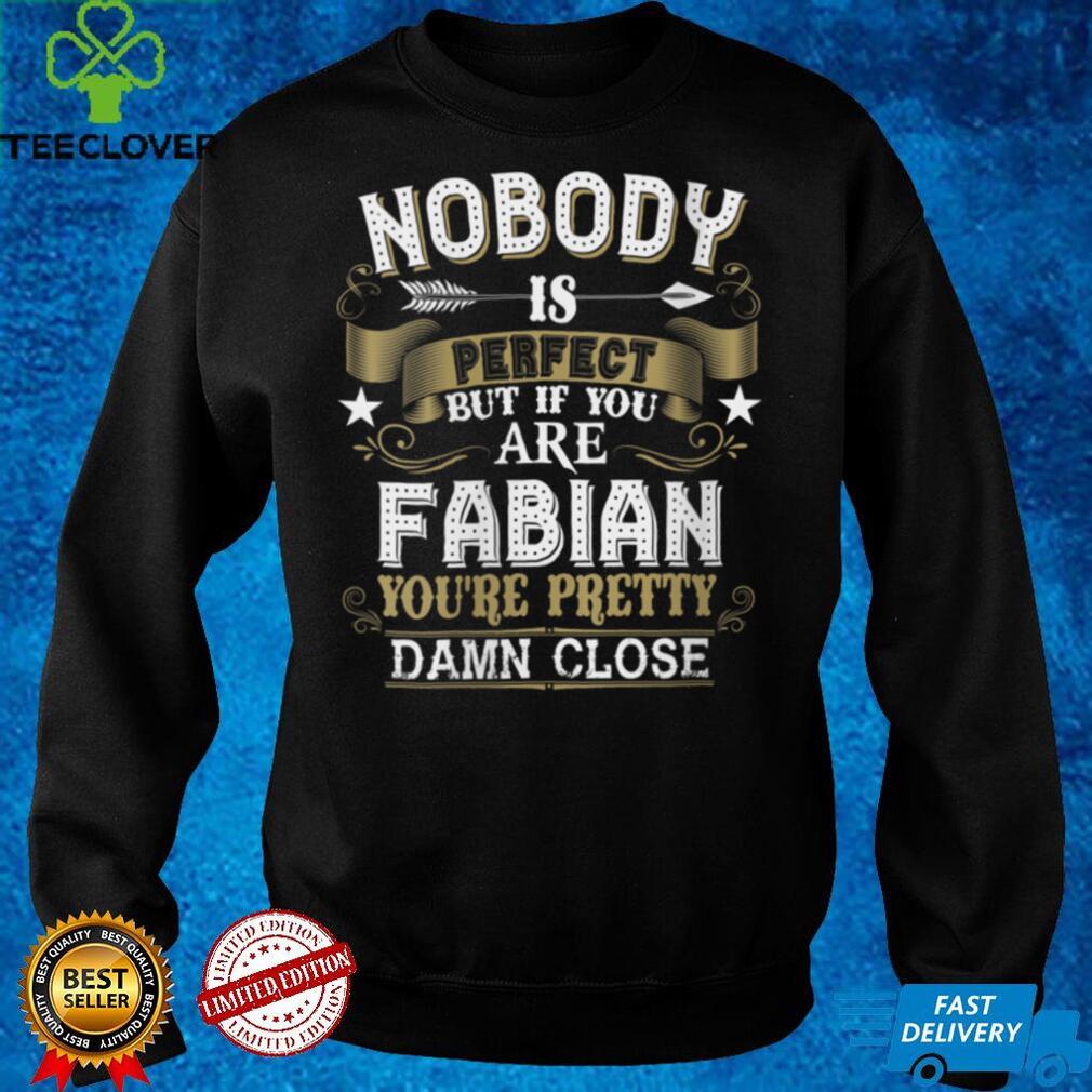 Womens Nobody Is Perfect But You Are FABIAN Family Name V Neck T Shirt Womens Nobody Is Perfect But You Are FABIAN Family Name V Neck T Shirt