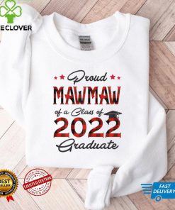 Womens Proud Mawmaw of a Class of 2022 Graduate Senior 22 Red Plaid T Shirt