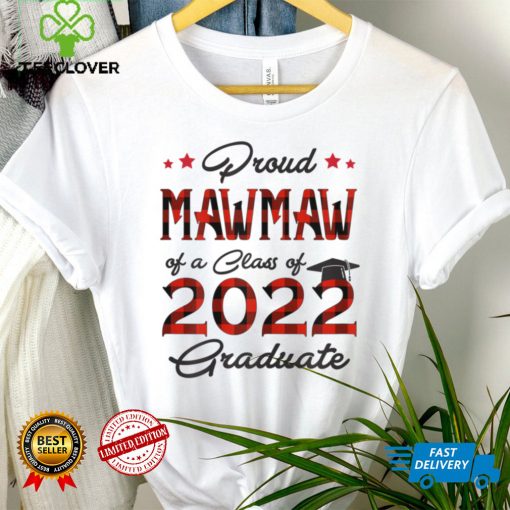 Womens Proud Mawmaw of a Class of 2022 Graduate Senior 22 Red Plaid T Shirt