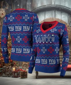 Women’s Royal New York Giants Light Up Ugly Christmas Sweater