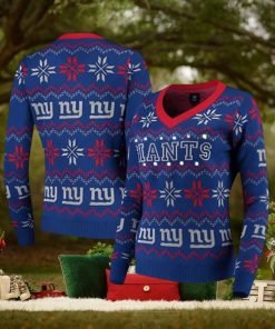 Women’s Royal New York Giants Light Up Ugly Christmas Sweater