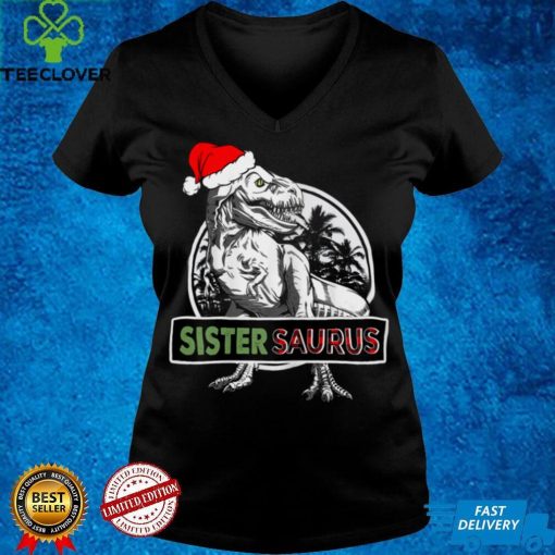 Womens Sistersaurus T hoodie, sweater, longsleeve, shirt v-neck, t-shirt Dinosaur Christmas Pajamas T rex Family T Shirt