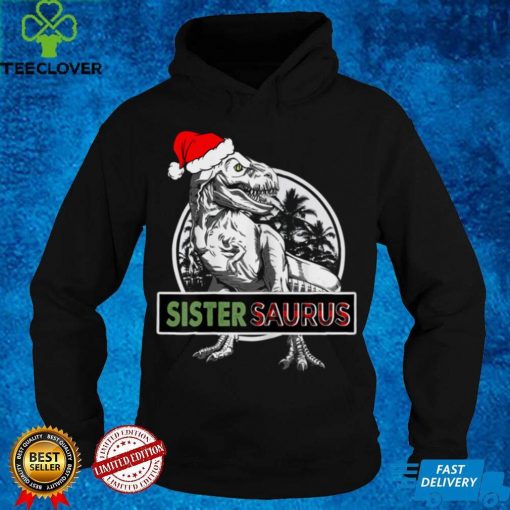 Womens Sistersaurus T hoodie, sweater, longsleeve, shirt v-neck, t-shirt Dinosaur Christmas Pajamas T rex Family T Shirt