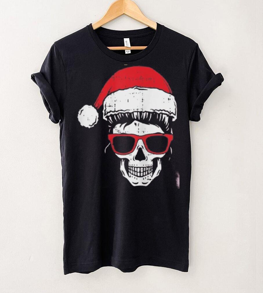 Womens Skeleton Messy Bun Santa Hat Christmas Pajama Skull X Mas Shirt Womens Skeleton Messy Bun Santa Hat Christmas Pajama Skull X Mas Shirt