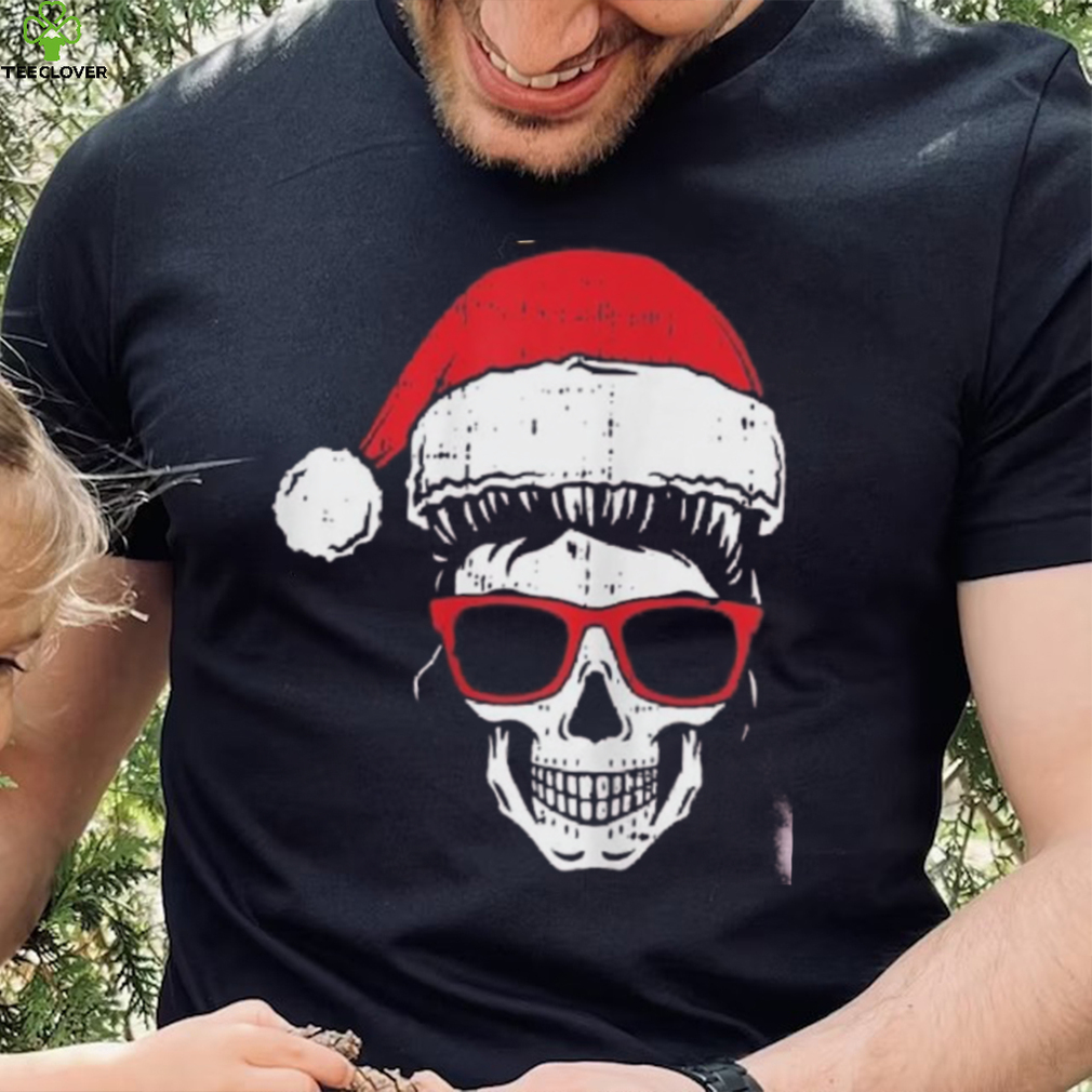Womens Skeleton Messy Bun Santa Hat Christmas Pajama Skull X Mas Shirt Womens Skeleton Messy Bun Santa Hat Christmas Pajama Skull X Mas Shirt