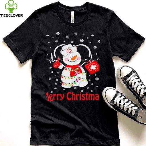 Womens Snowman Nurse Christmas With Nurs T Shirt