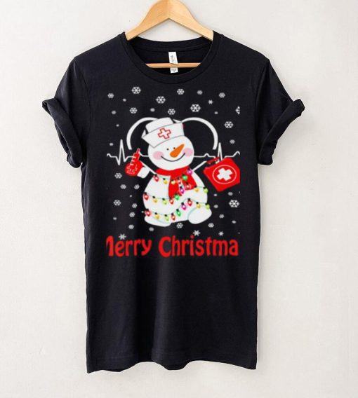 Womens Snowman Nurse Christmas With Nurs T Shirt