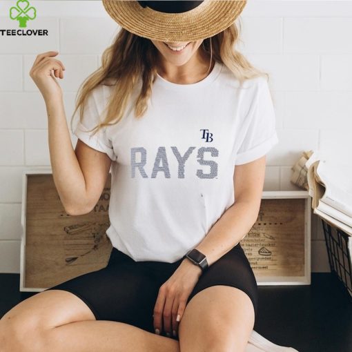 Women’s Tampa Bay Rays G III 4Her by Carl Banks White Bedazzled V Neck T Shirt