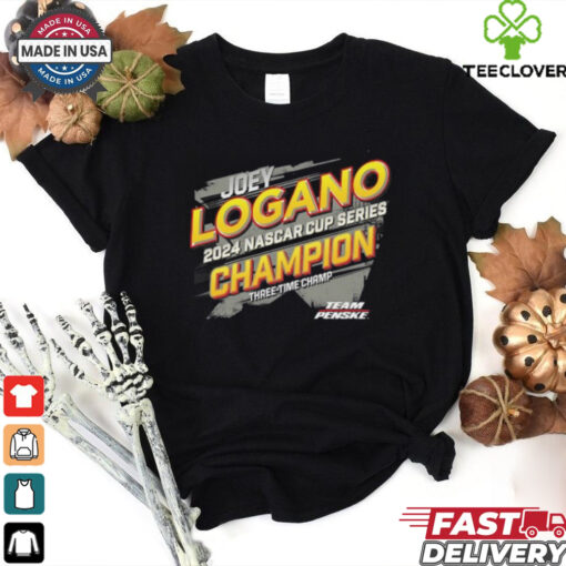 Women’s Team Penske Black Joey Logano 2024 NASCAR Cup Series Champion Vintage V Neck T Shirt