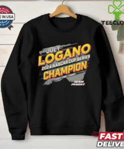 Women's Team Penske Black Joey Logano 2024 NASCAR Cup Series Champion Vintage V Neck T Shirt