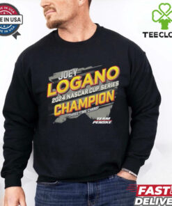 Women's Team Penske Black Joey Logano 2024 NASCAR Cup Series Champion Vintage V Neck T Shirt