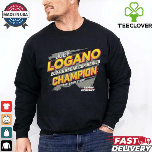 Women’s Team Penske Black Joey Logano 2024 NASCAR Cup Series Champion Vintage V Neck T Shirt