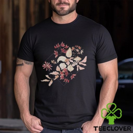 Women’s Watercolor Plants And Flowers Short Sleeve Tee Florals Casual T Shirt Hand Drawn Botanical Shirt Plus Size Clothing Plant Lover Hoodie Classic