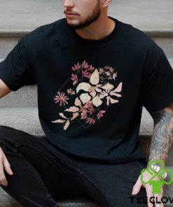 Women’s Watercolor Plants And Flowers Short Sleeve Tee Florals Casual T Shirt Hand Drawn Botanical Shirt Plus Size Clothing Plant Lover Hoodie Classic