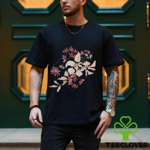 Women’s Watercolor Plants And Flowers Short Sleeve Tee Florals Casual T Shirt Hand Drawn Botanical Shirt Plus Size Clothing Plant Lover Hoodie Classic