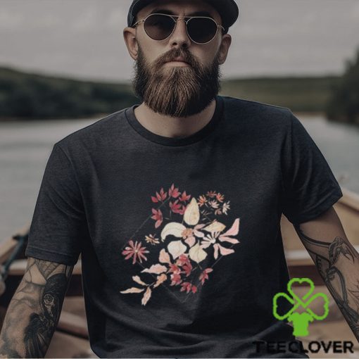 Women’s Watercolor Plants And Flowers Short Sleeve Tee Florals Casual T Shirt Hand Drawn Botanical Shirt Plus Size Clothing Plant Lover Hoodie Classic