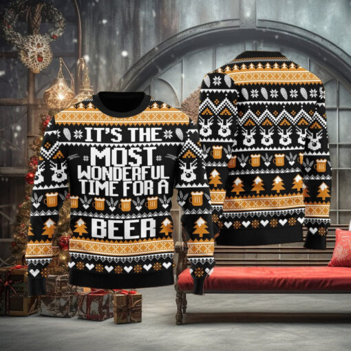 Wonderful Time Beer Ugly Christmas Sweater, Wonderful Time Beer Xmas Sweatshirt