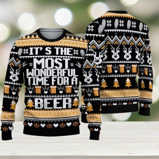 Wonderful Time Beer Ugly Christmas Sweater, Wonderful Time Beer Xmas Sweatshirt
