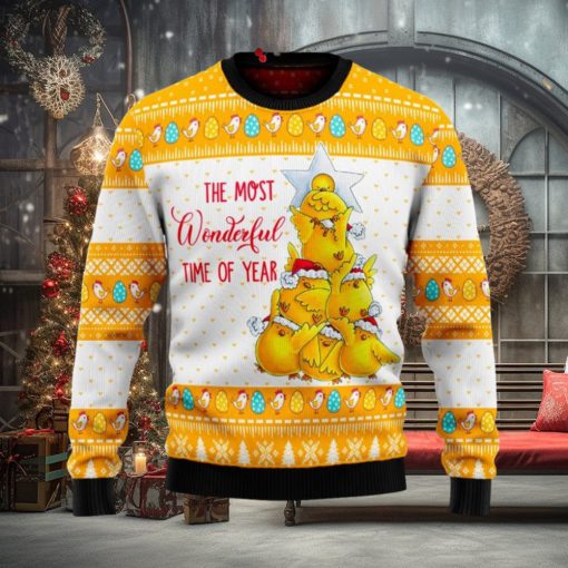 Wonderful Time Chicken Ugly Christmas Sweater New For Men And Women Gift Holidays Christmas