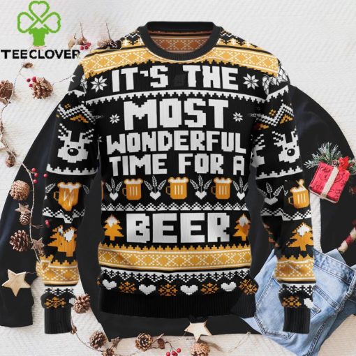 Wonderful Time For A Beer Ugly Christmas Sweater, Xmas Sweathoodie, sweater, longsleeve, shirt v-neck, t-shirt