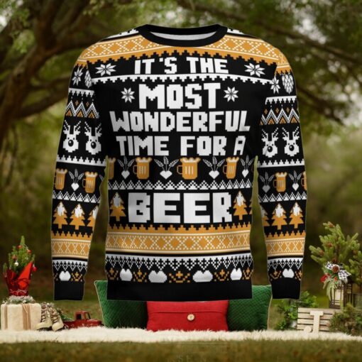 Wonderful Time For A Beer Ugly Christmas Sweater
