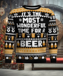 Wonderful Time For A Beer Ugly Christmas Sweater