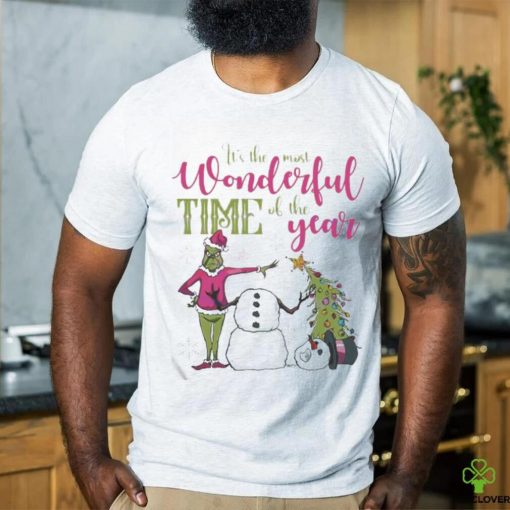 Wonderful Time Of The Year Grinch Snowman Christmas T hoodie, sweater, longsleeve, shirt v-neck, t-shirt