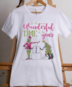 Wonderful Time Of The Year Grinch Snowman Christmas T hoodie, sweater, longsleeve, shirt v-neck, t-shirt