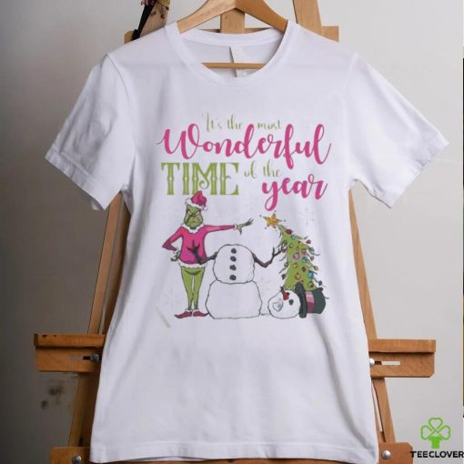 Wonderful Time Of The Year Grinch Snowman Christmas T hoodie, sweater, longsleeve, shirt v-neck, t-shirt