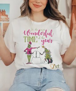 Wonderful Time Of The Year Grinch Snowman Christmas T hoodie, sweater, longsleeve, shirt v-neck, t-shirt