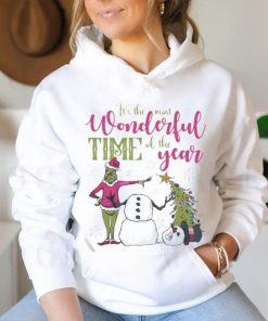 Wonderful Time Of The Year Grinch Snowman Christmas T hoodie, sweater, longsleeve, shirt v-neck, t-shirt