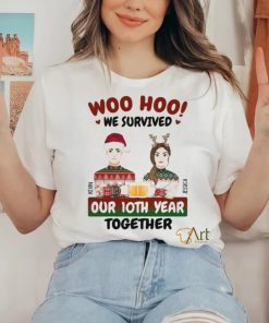 Woo Hoo We Survived Christmas Gift For Couples Personalized T Shirt