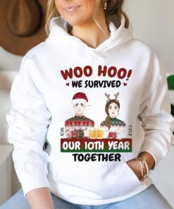Woo Hoo We Survived Christmas Gift For Couples Personalized T Shirt