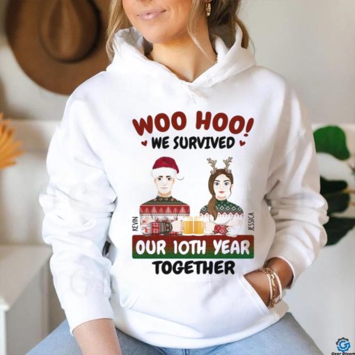 Woo Hoo We Survived   Christmas Gift For Couples   Personalized T Shirt