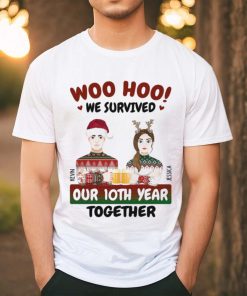 Woo Hoo We Survived Christmas Gift For Couples Personalized T Shirt