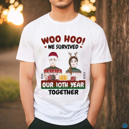 Woo Hoo We Survived   Christmas Gift For Couples   Personalized T Shirt