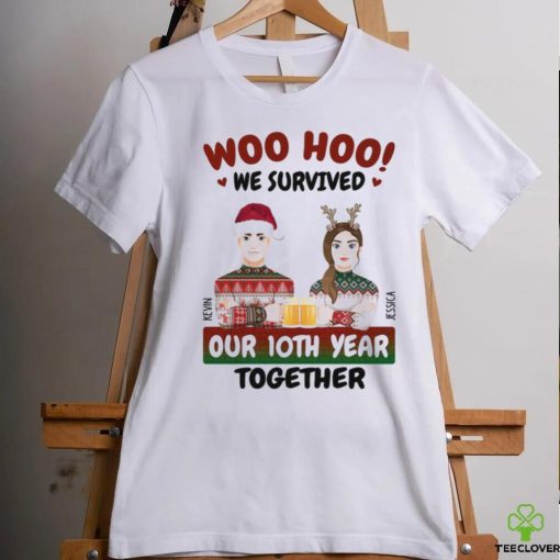 Woo Hoo We Survived   Christmas Gift For Couples   Personalized T Shirt