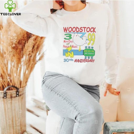 Woodstock 30th anniversary 3 more days of peace and music hoodie, sweater, longsleeve, shirt v-neck, t-shirt