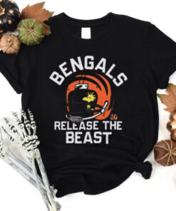 Woodstock Peanuts x Cincinnati Bengals Release The Beast t hoodie, sweater, longsleeve, shirt v-neck, t-shirt