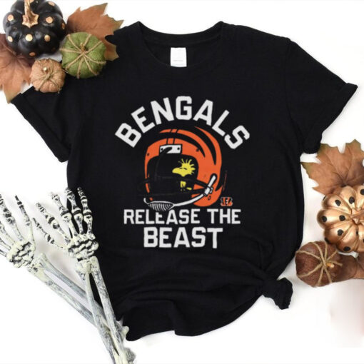 Woodstock Peanuts x Cincinnati Bengals Release The Beast t hoodie, sweater, longsleeve, shirt v-neck, t-shirt