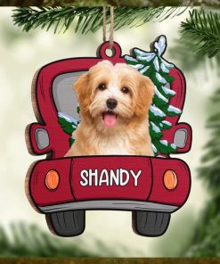 Woof You A Merry Christmas, Parents   Personalized Custom Car Shaped Wood Photo Christmas Ornament   Upload Image, Gift For Pet Lovers, Christmas Gift