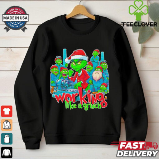 Working Like A Grinch Christmas Mechanic shirt