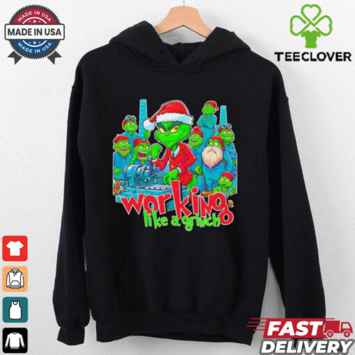 Working Like A Grinch Christmas Mechanic shirt
