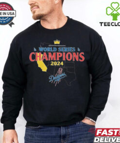 World Series Champions 2024 Los Angeles Dodgers Maps USA Shirt
