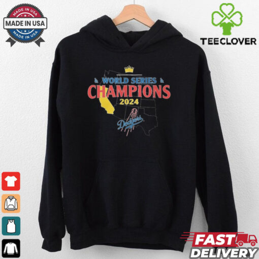World Series Champions 2024 Los Angeles Dodgers Maps USA Shirt