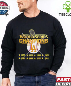 World Series Champions Los Angeles Dodgers 1955 1959 1963 1965 1981 1988 2020 2024 shirt