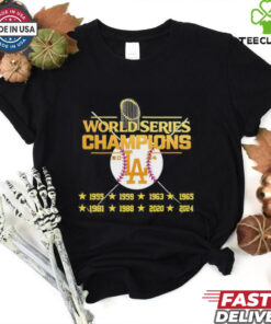 World Series Champions Los Angeles Dodgers 1955 1959 1963 1965 1981 1988 2020 2024 shirt 3 World Series Champions Los Angeles Dodgers 1955 1959 1963 1965 1981 1988 2020 2024 shirt